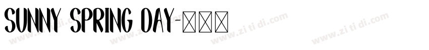Sunny Spring Day字体转换